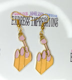 Nail Fashion Earrings, Polished Nails Earrings, Fishhook Fashion Earrings, French Hook Fashion Earrings