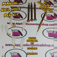 Stainless Steel Nail Drill Hole Maker Kit, Nail holes, Nail Hoops, Nail Art Hoops