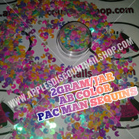 Pacman Sequins / 2 Gram Jar