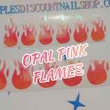 OPAL PINK NAIL STICKERS Sheet(2 different sizes available)