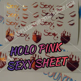 HOLOGRAPHIC SEXY GIRL NAIL STICKER SHEET