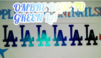 OMBRE BLUE TO GREEN NAIL SIZE STICKERS
