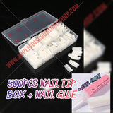 Natural Square Nail Tips With Glue