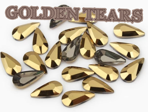 3D Nail Rhinestones, Nail Teardrops/ Gold Nail Gems/ Ab Nail Gems