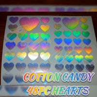 Nail size stickers 48pcs VALENTINE'S day hearts