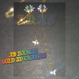 2pc, Gold, 3D Dangling Nail Charms