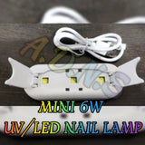 6W White Mini uv/led Nail Dryer