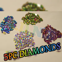 5pc/set Diamond Crystals