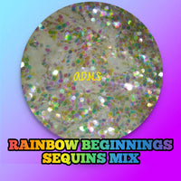 Rainbow Beginning glitter sequins mix