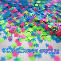 Oops Flowers & Stars Mix Nail Sequins