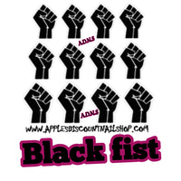 Black Fist Water Nail Decals, BLM water nail dect