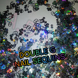 Double G Nail Sequins