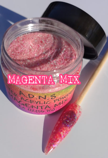 Magenta mix acrylic powder
