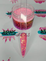 Popping Pink Holographic Glitter Acrylic Powder