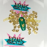 4pc/3D Gold Leaf Nail Charms