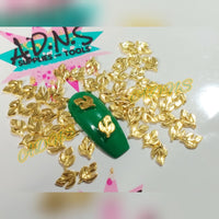4pc/3D Gold Leaf Nail Charms