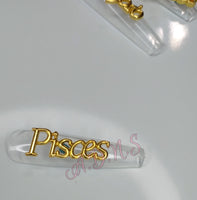 2Pc or 12pc, 3d Gold Constellations/ Zodiac 3D Charms