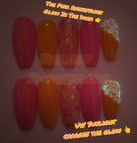 Butterfly Bliss Press On Nails, Pink Nails, Yellow Nails, Coffin Nails, Long Nails, Sequin Nails, Sugar Nails, Butterfly Nails, Glitter Nails, Glow Nails
