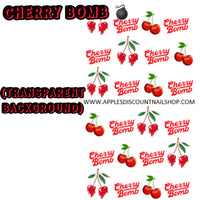 Cherry Bomb 💣 Cutout Water Nail Decal
