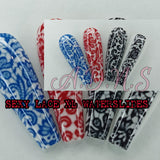 Xl Lace Nail Decals (TRANSPARENT BACKGROUND)