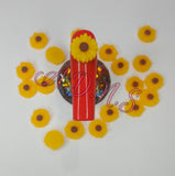 3d 4pc Sunflower nail size charms