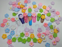 Mixed 3D Flower Nail Charms
