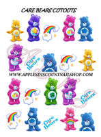 Care Bears Xl Water Nail Decal Cutouts (Transparent Background)