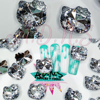 Diamond Kitty Heads 5D Nail Charms