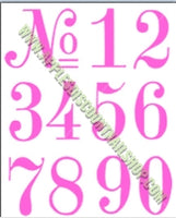 NUMBERS! NAIL DECALS(CUTOUTS)