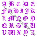 OLD ENGLISH LETTERS (TRANSPARENT BACKGROUND)