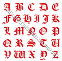 OLD ENGLISH LETTERS (TRANSPARENT BACKGROUND)