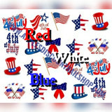4th Of July Waterslides Cutouts (More To Choose)