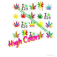 420 NAIL DECALS CUTOUTS (TRANSPARENT BACKGROUND)