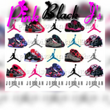 POPULAR SHOE NAIL DECAL CUTOUTS (TRANSPARENT BACKGROUND)